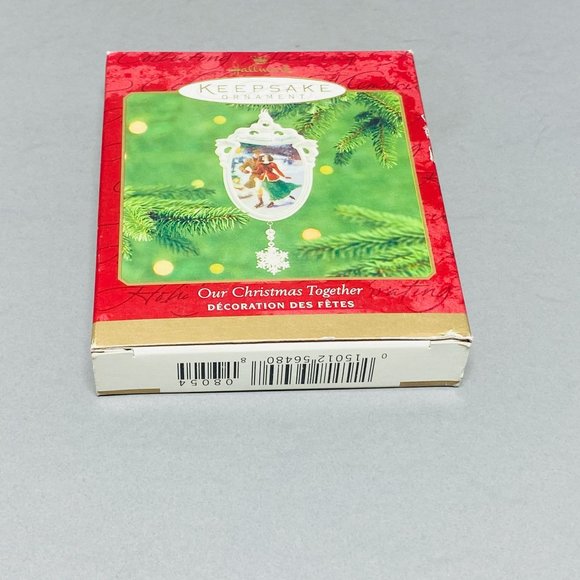 Our Christmas Together Hallmark Ornament 2000 Victorian Era Skaters - Picture 9 of 11